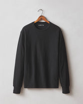 Men's Premium Slub Crew Tee Long Sleeve - Black