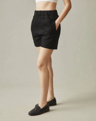 Women's Linen Short - Meteorite