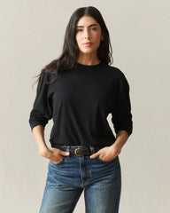 Women's Hemp Long Sleeve Crew Tee - Black