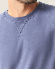 Men's Relaxed French Terry Crew - Patriot Blue