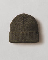 Cuffed Marled Merino Wool Beanie - Marled Olive Black