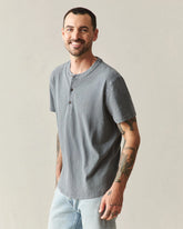 Men's Broken-In Premium Slub Henley - Vintage Poppyseed