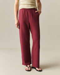 Women's Modal Fleece Straight Pant - Syrah