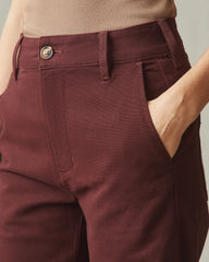 Women's Wide Leg Pant - Rum Raisin