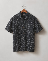 Men's Resort Shirt - Black White Print