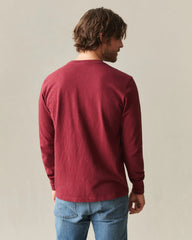 Men's Premium Slub Crew Tee Long Sleeve - Syrah