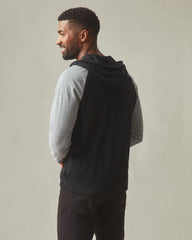 Men's Colorblock Lightweight Full Zip - Dark Charcoal Black Solid Heather