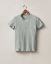 Women's Premium Slub Crew Tee - Heather Grey