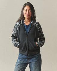Women's Raglan Classic Full Zip - Black Camo