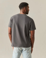 Men's Premium Slub Crew Tee - Grey Pinstripe
