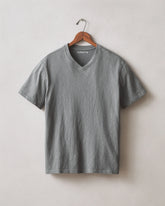 Men's Premium Slub V-Neck Tee - Lava Smoke