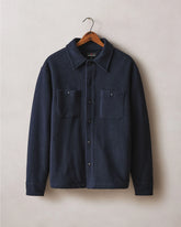 Men's French Terry Twill Shacket - Dress Navy