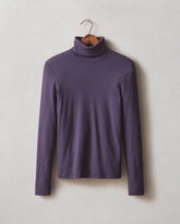 Women's Luxe Rib Turtleneck - Purple Velvet