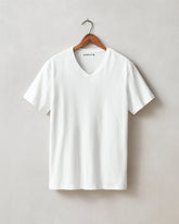 Men's Premium Slub V-Neck Tee - Bone