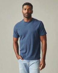 Men's Premium Slub Crew Tee - Cadet Blue