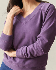 Women's French Terry V-Neck - Shadow Purple