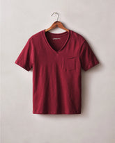 Women's Premium Slub Pocket Tee - Syrah