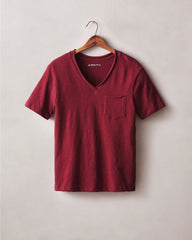 Women's Premium Slub Pocket Tee - Syrah