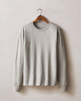 Men's Premium Slub Crew Tee Long Sleeve - Morning Dove