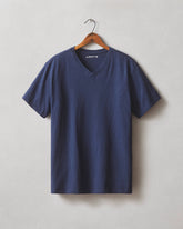 Men's Premium Slub V-Neck Tee - Navy