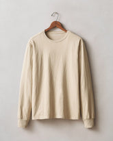 Men's Premium Slub Crew Tee Long Sleeve - White Pepper
