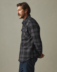 Unisex Redwood Fleece Overshirt - Stealth Plaid