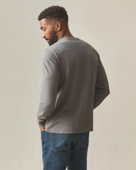 Men's Premium Slub Crew Tee Long Sleeve - Thunderstorm