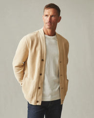 Men's French Terry Twill Cardigan - Safari