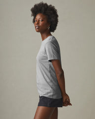 Women's Premium Slub Crew Tee - Cement