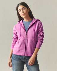 Women's Relaxed Classic Full Zip - Beauty Berry