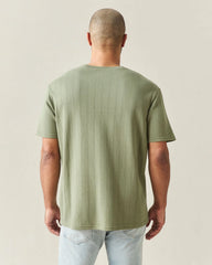 Men's Pointelle Crew Tee - Olvine
