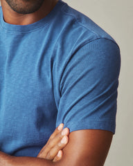 Men's Premium Slub Crew Tee - Ensign Blue