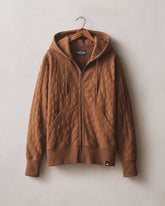 Men's Diamond Stitch Classic Full Zip - Mahogany
