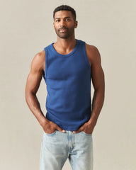Men's Rib Tank - Estate Blue
