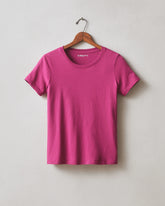 Women's Classic Cotton Crew Tee - Raspberry
