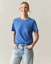 Women's Classic Cotton Crew Tee - Deja Vu Blue