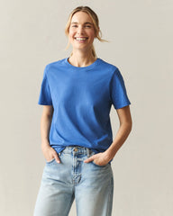 Women's Classic Cotton Crew Tee - Deja Vu Blue