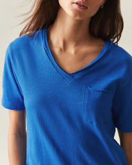 Women's Premium Slub Pocket Tee - Turkish Sea
