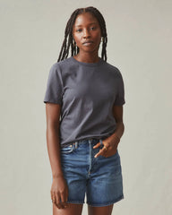 Women's Vintage Crew Tee - Washed Metropolitan Grey