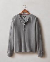 Men's French Rib Henley - Lava Smoke