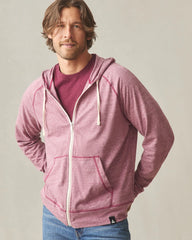 Men's Lightweight Full Zip - Bonfire Red Heather