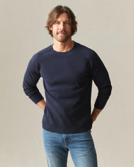 Men's Thermal Long Sleeve Crew Tee - True Navy