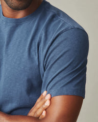 Men's Premium Slub Crew Tee - Cadet Blue