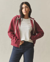 Women's Midweight Full Zip - Holly Berry