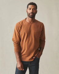 Men's Long Sleeve Pocket Tee - Tortoise Shell
