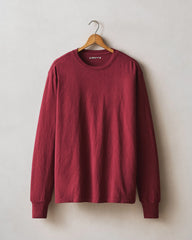 Men's Premium Slub Crew Tee Long Sleeve - Syrah