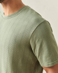 Men's Pointelle Crew Tee - Olvine