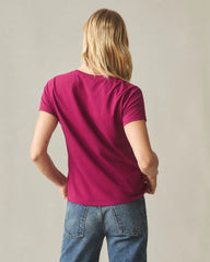 Women's Classic Cotton V-Neck Tee - Cherries Jubilee