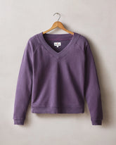Women's French Terry V-Neck - Shadow Purple