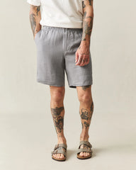 Men's Linen Shorts - Steel Grey
